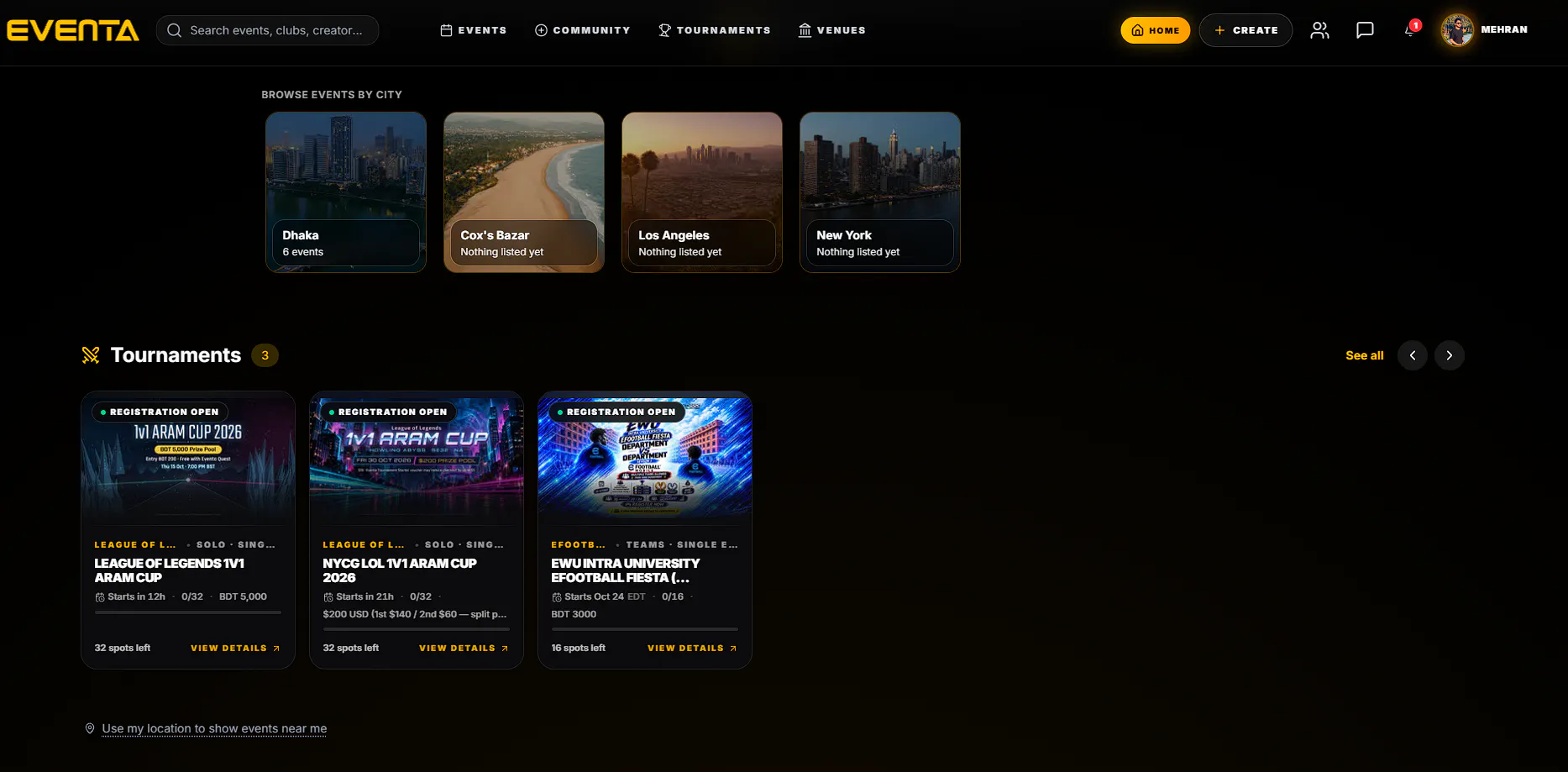 Clubs, Events and Esports gallery image