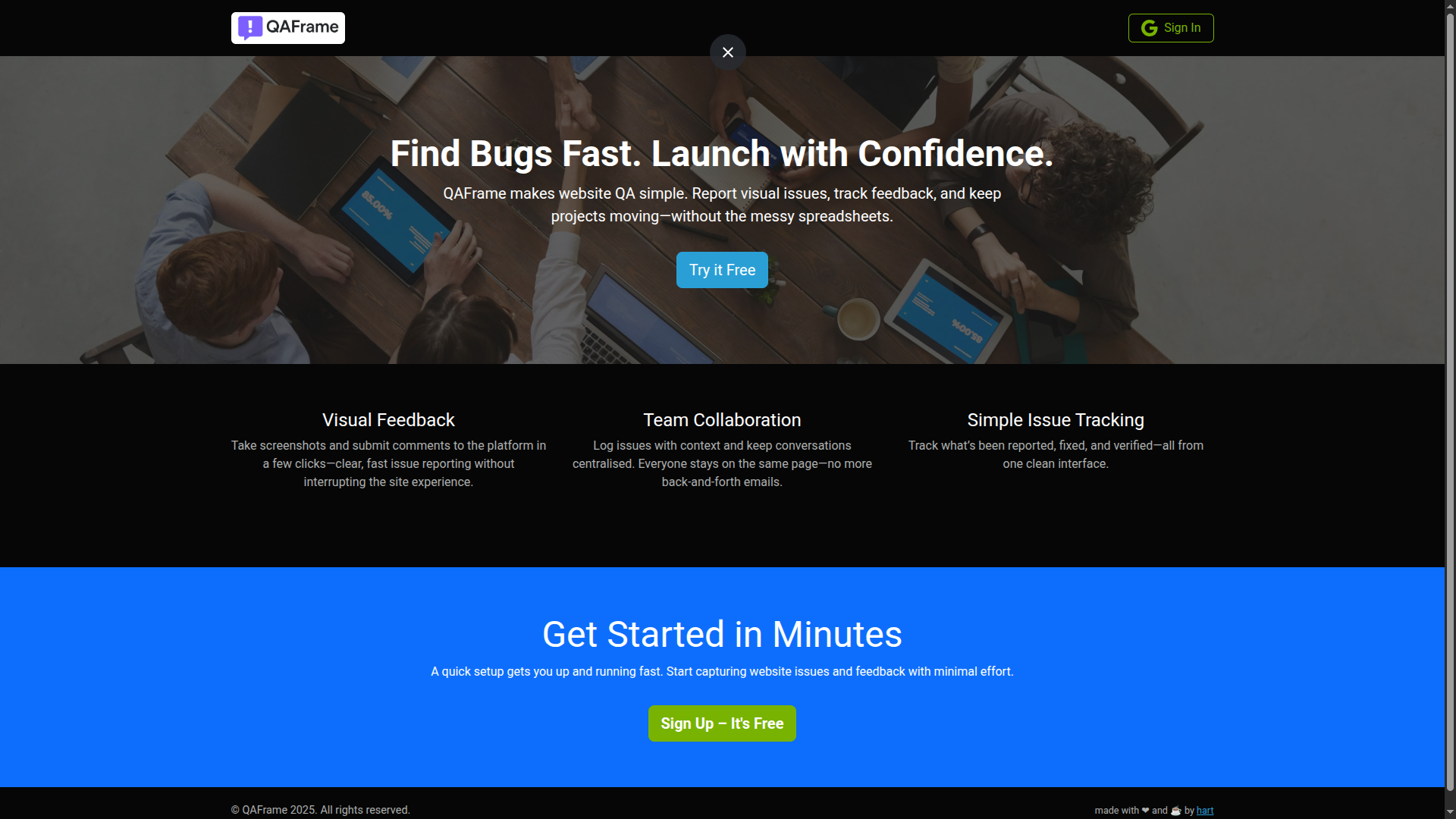QAFrame - QAFrame makes website QA management simple media 1