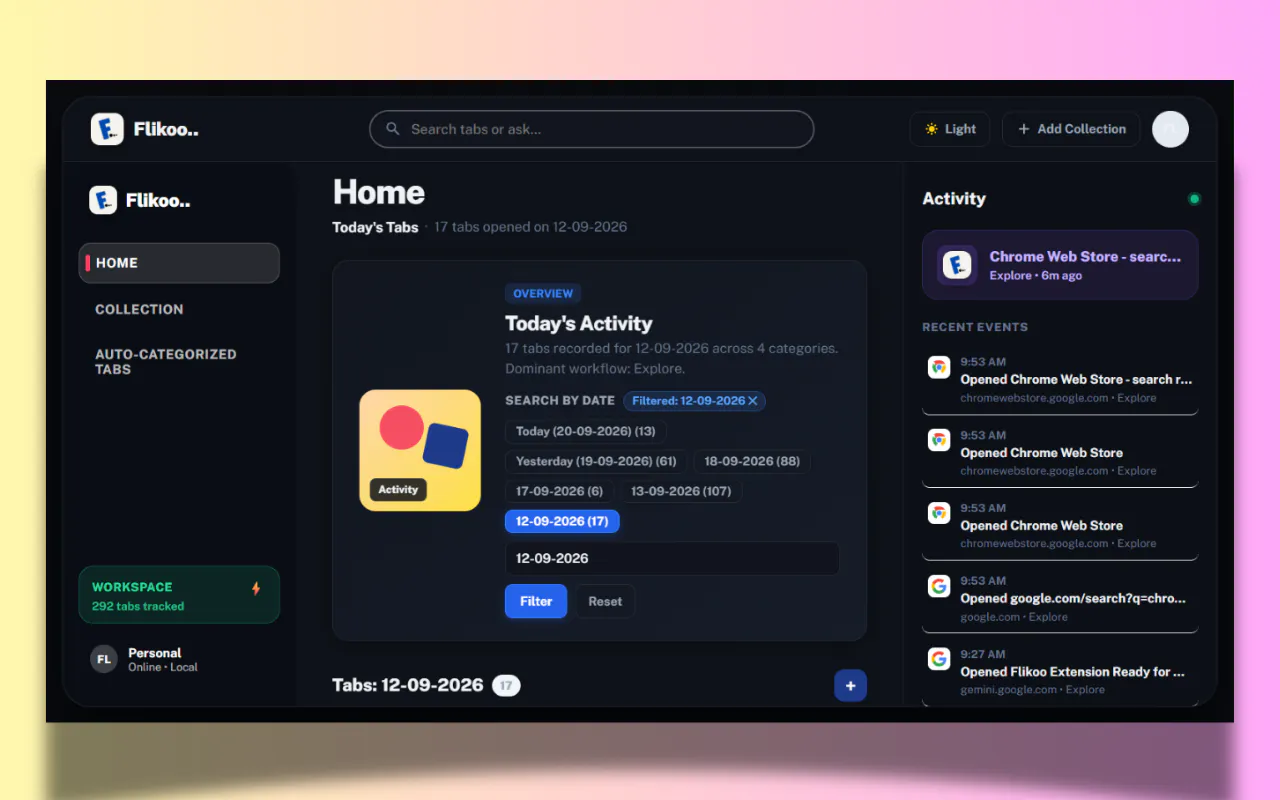Flikoo.. - Persistent Tab Manager gallery image