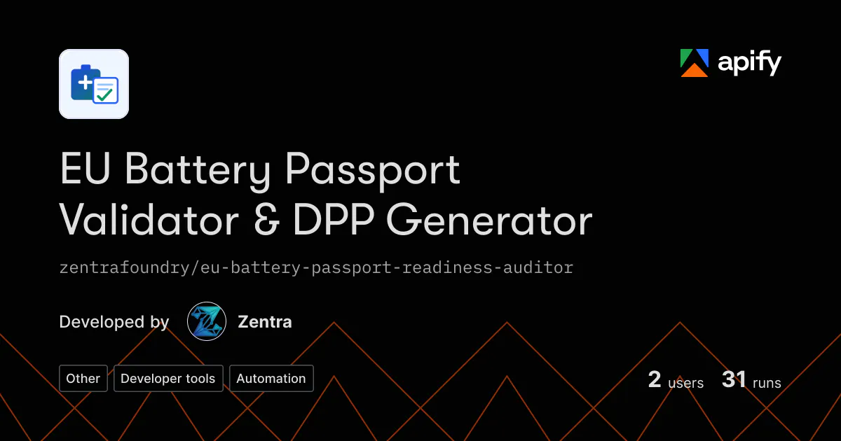Battery Passport Readiness Auditor gallery image