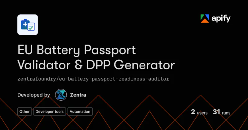 Battery Passport Readiness Auditor screenshot 1