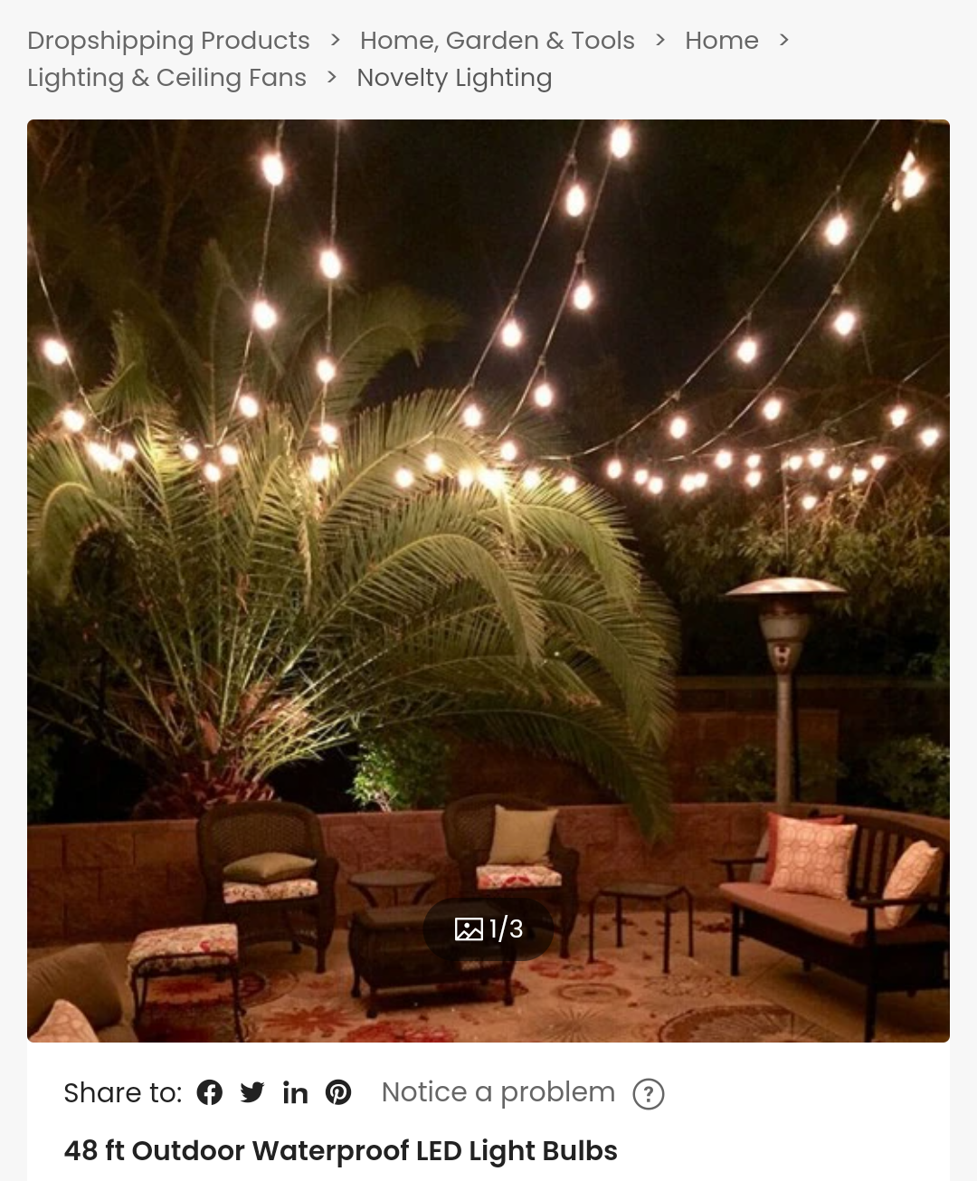 Patio party lighting gallery image