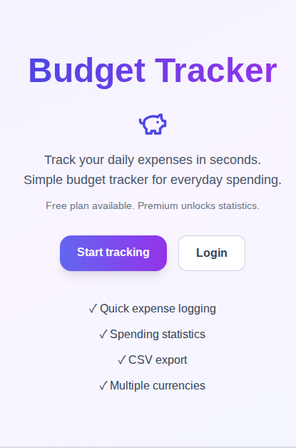 Budget Tracker gallery image