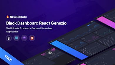 Black Dashboard React Genezio gallery image