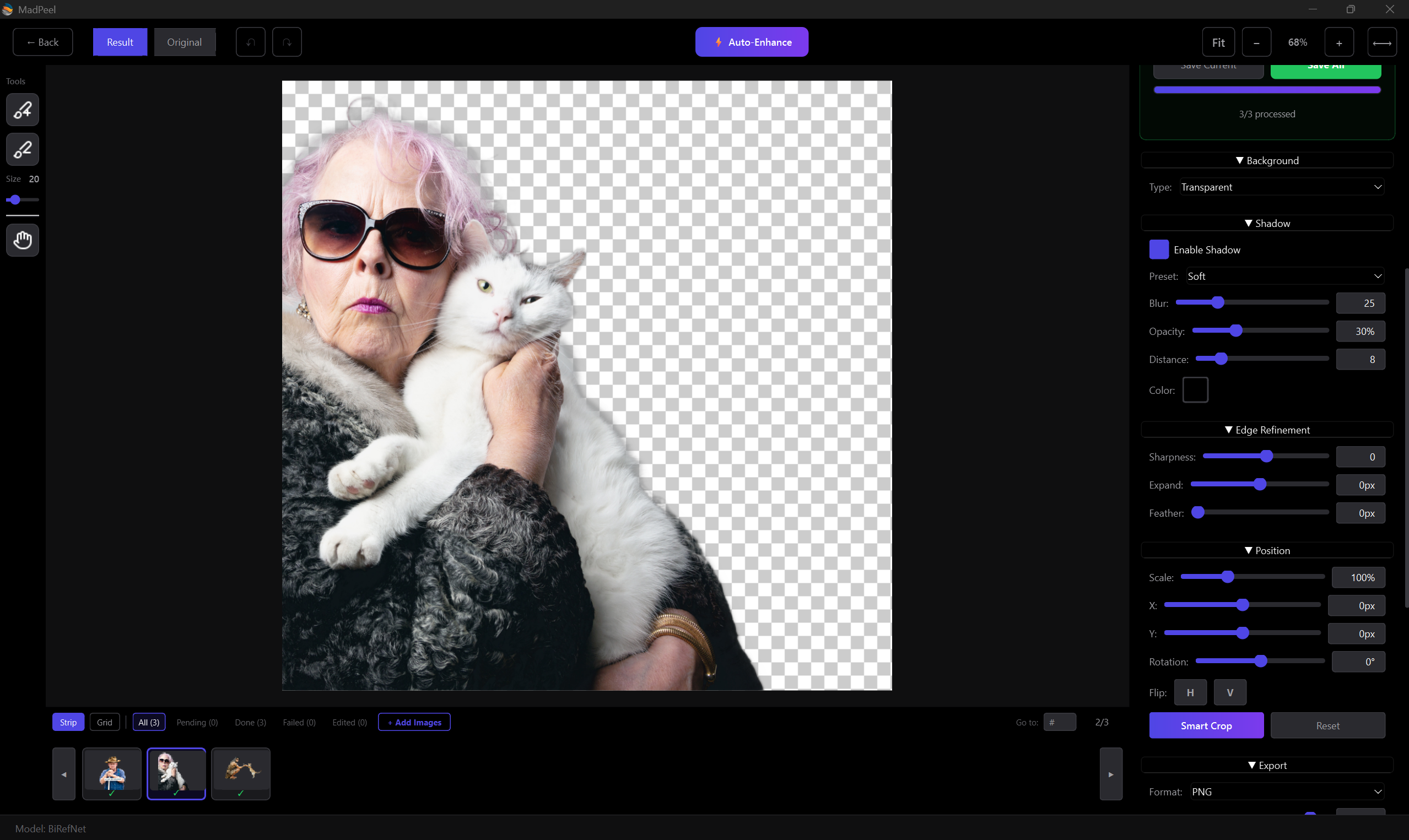 MadPeel - AI Background Remover - Screenshot 2 showing product features and functionality