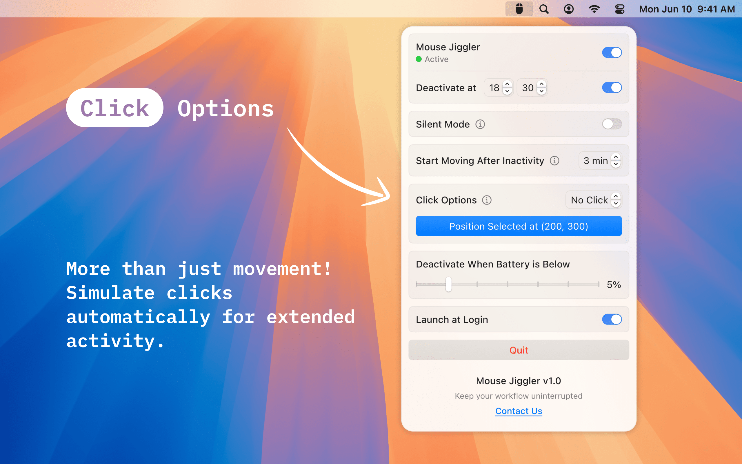 Мышь Jiggler для Mac - Предотвратить спать Mac медиа 5