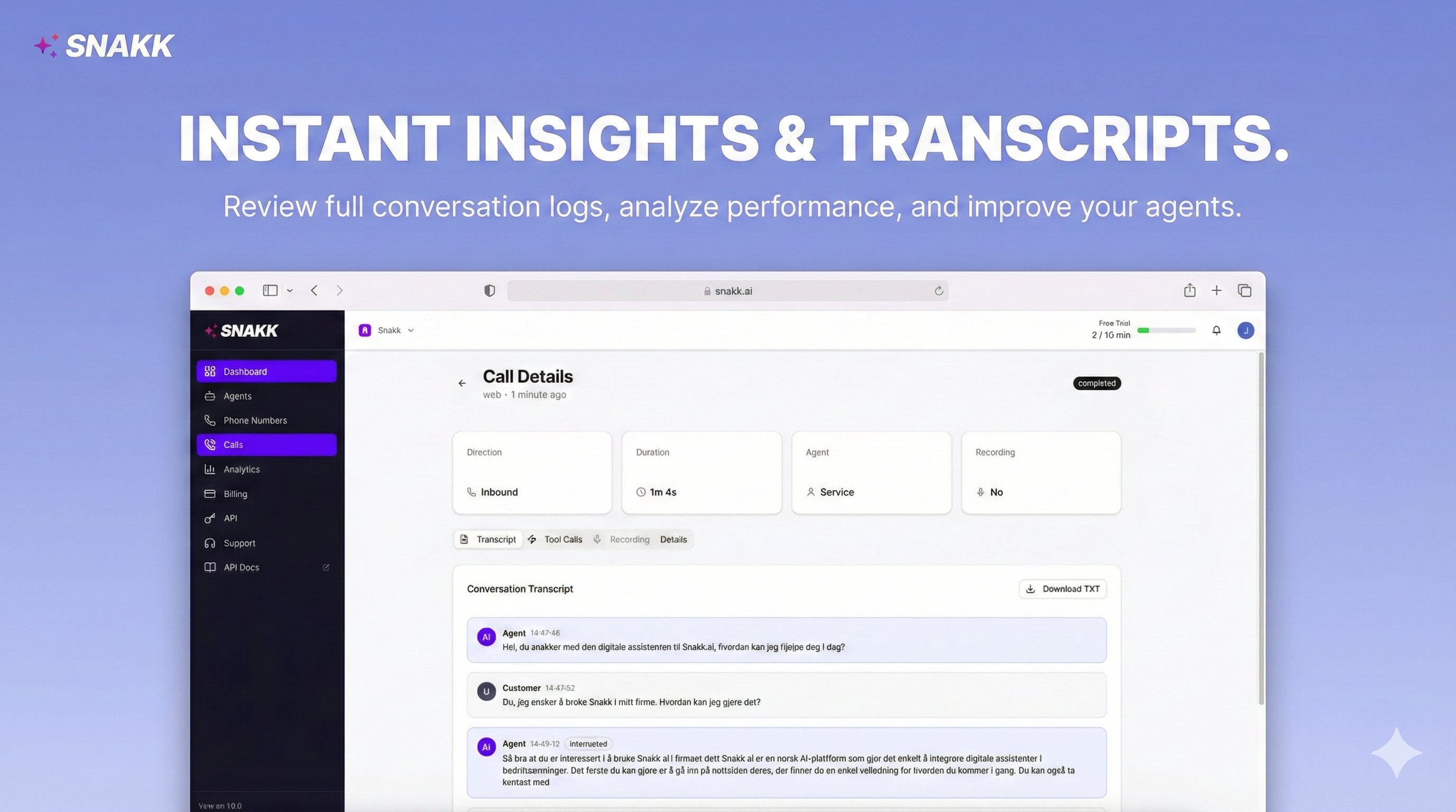 Snakk.ai - Screenshot 3 showing product features and functionality