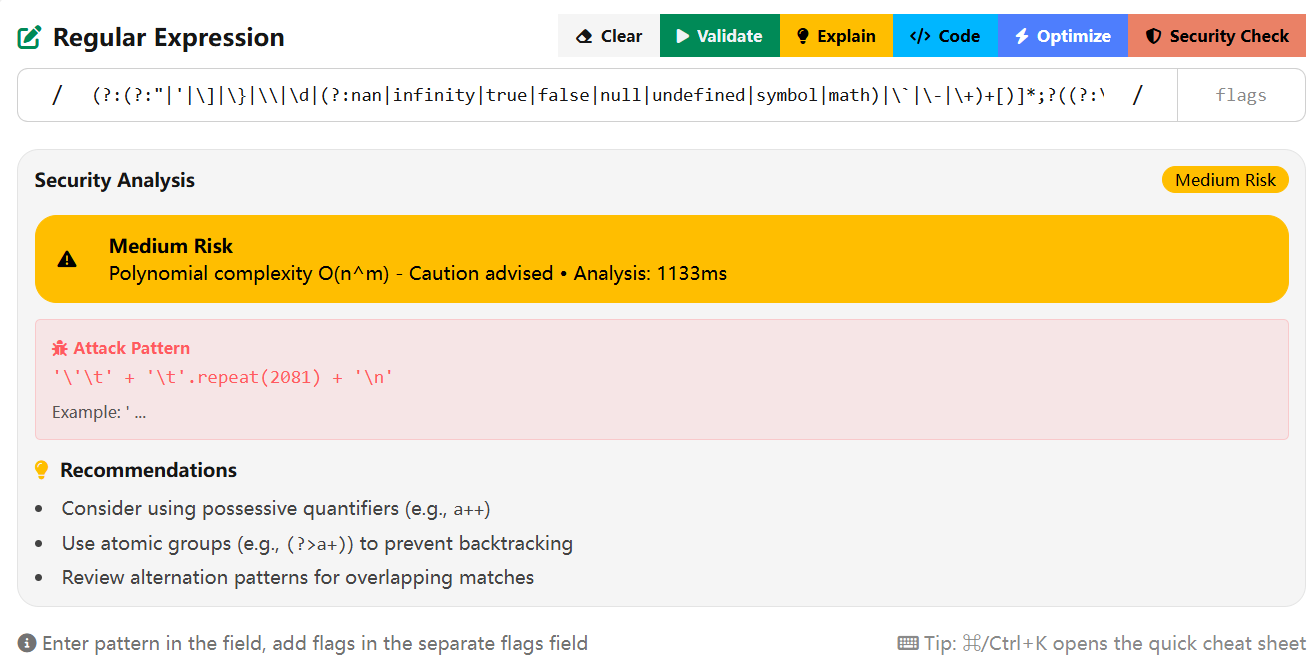 ChatRegex - Screenshot 3 showing product features and functionality