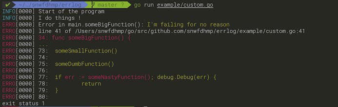 Errlog (Golang Package) gallery image
