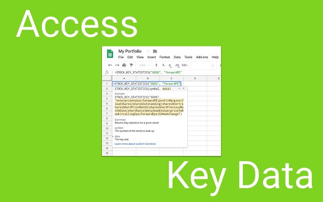 Sheets Market Data Add-on for Google Sheets gallery image