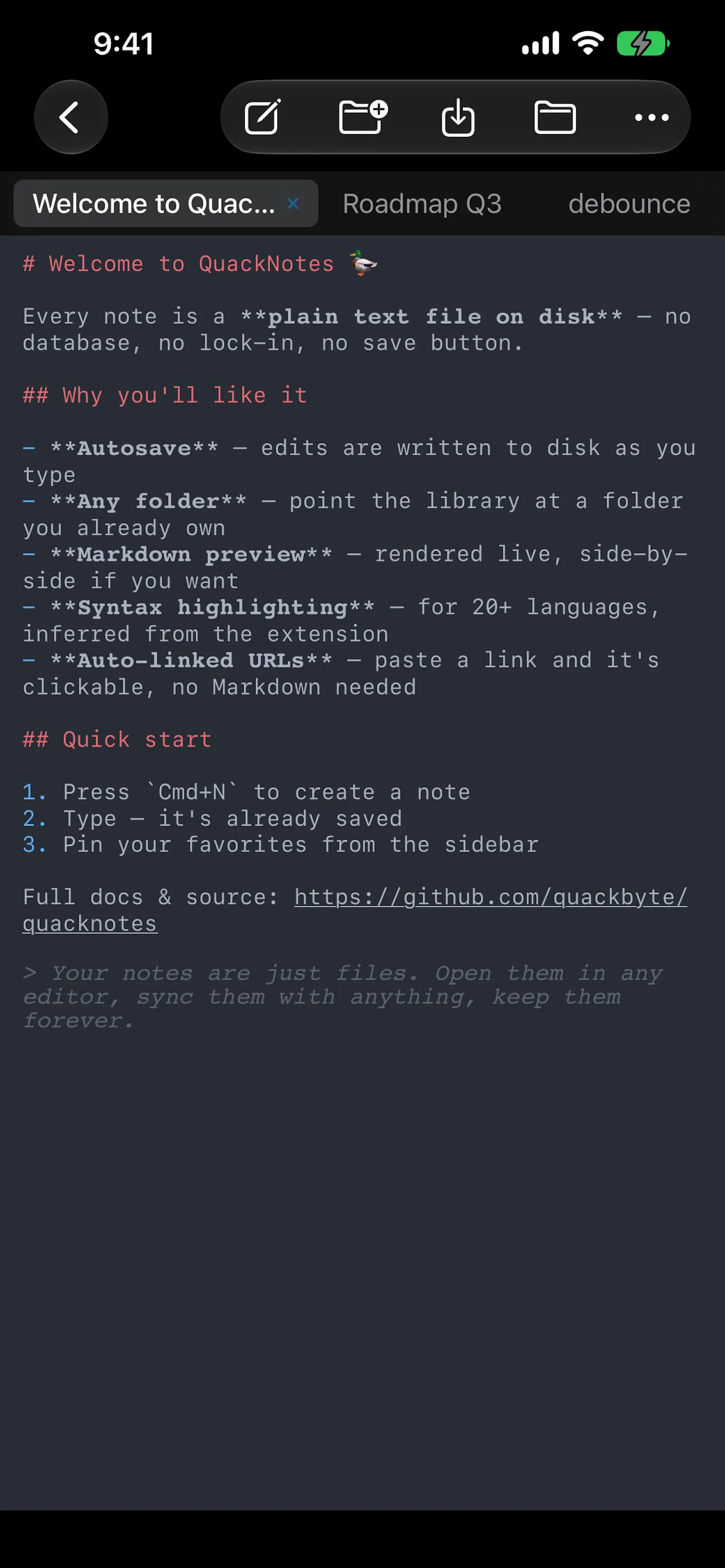 QuackNotes screenshot 19