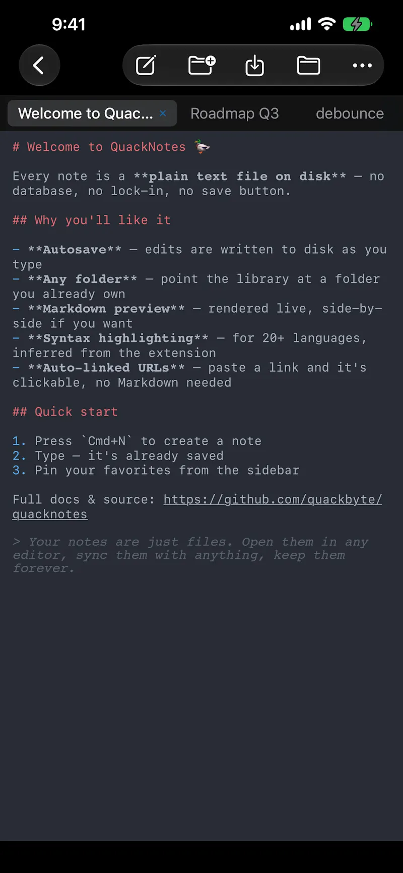 QuackNotes screenshot 19