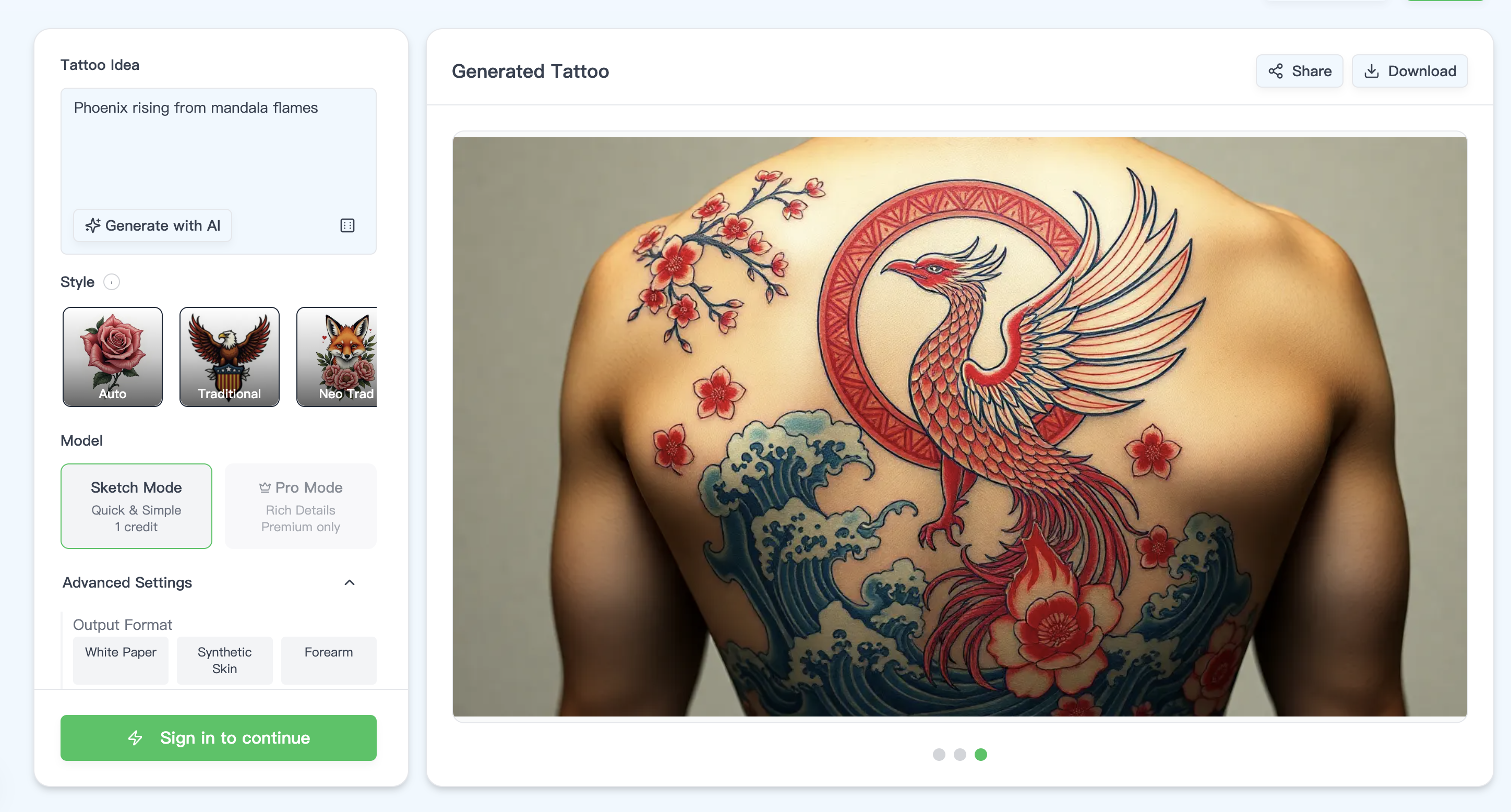TattooCoverUp.AI - Design di copertura del tatuaggio alimentato AI in pochi secondi media 5