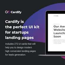 Cardify - Startup UI Kit for Landing Pages gallery image