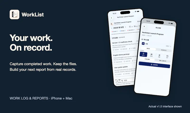 WorkList screenshot 2