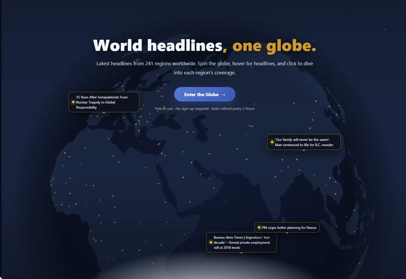 Newsterrain · A New way to see the world screenshot