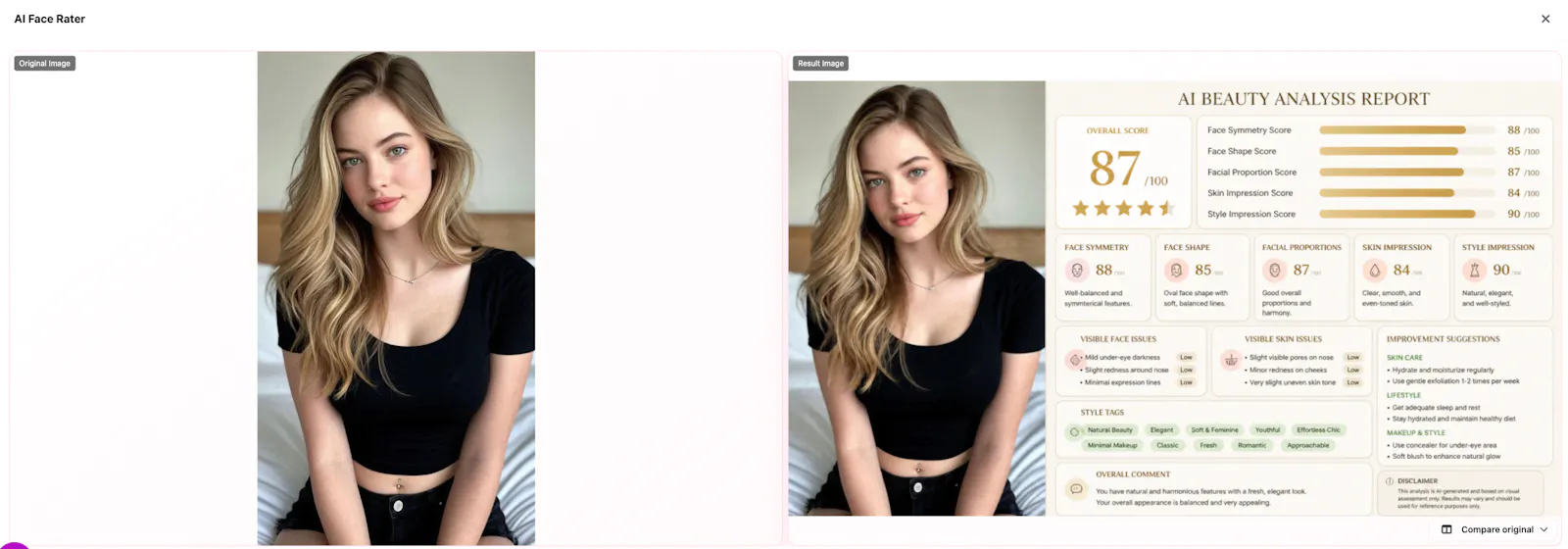 Free AI Face Rater Online – Beauty Score screenshot 2