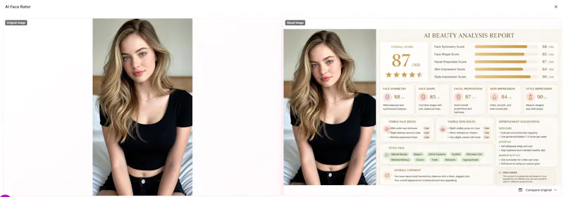Free AI Face Rater Online – Beauty Score screenshot 2