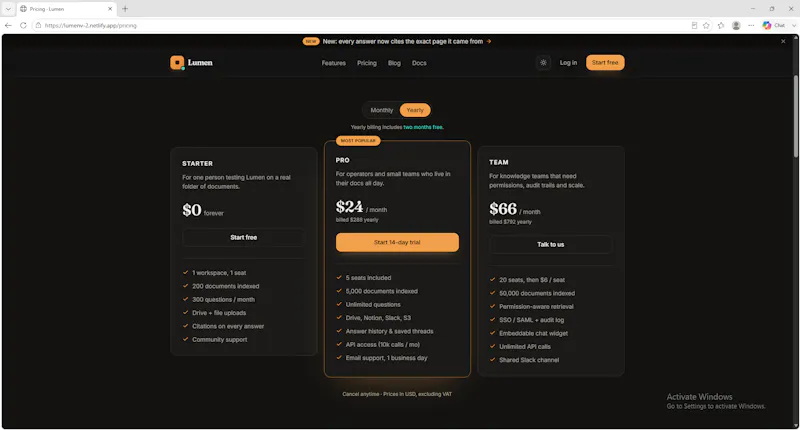 Lumen v2 screenshot 2