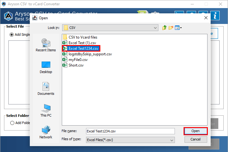 Aryson CSV เป็น VCARD Converter media 3