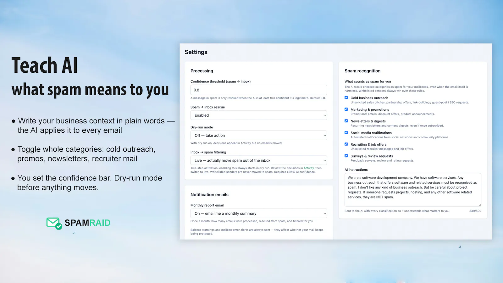 SPAMRAID screenshot 3