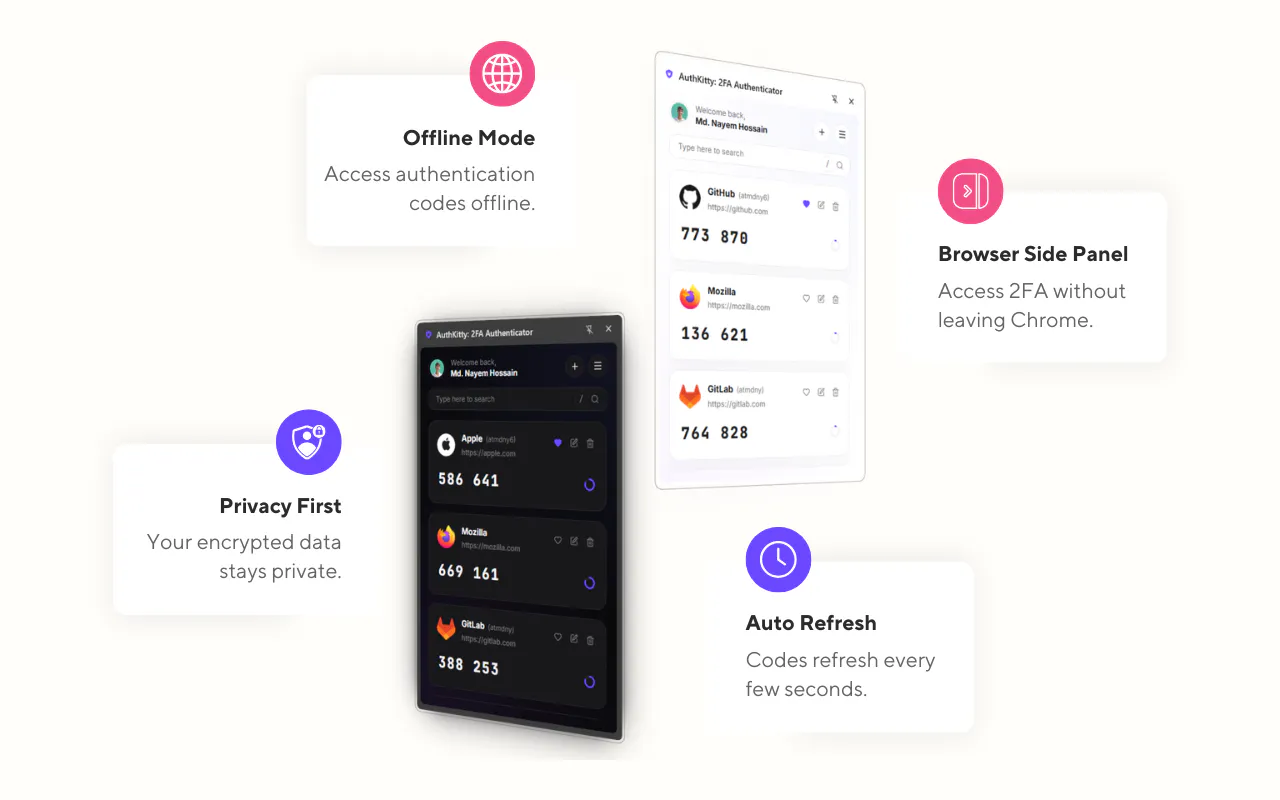 AuthKitty: 2FA Authenticator gallery image