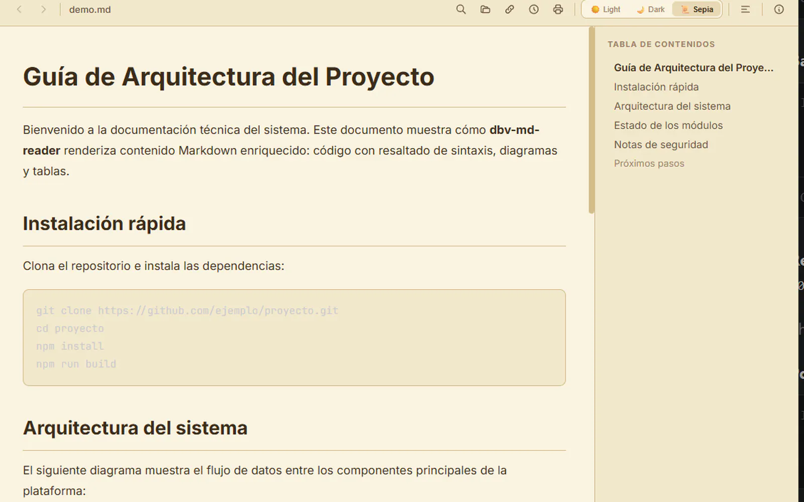 DBV Markdown Reader gallery image