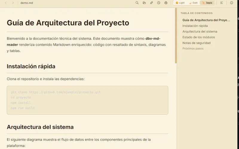 DBV Markdown Reader screenshot 3