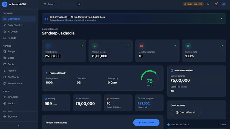 AI Personal CFO screenshot 1