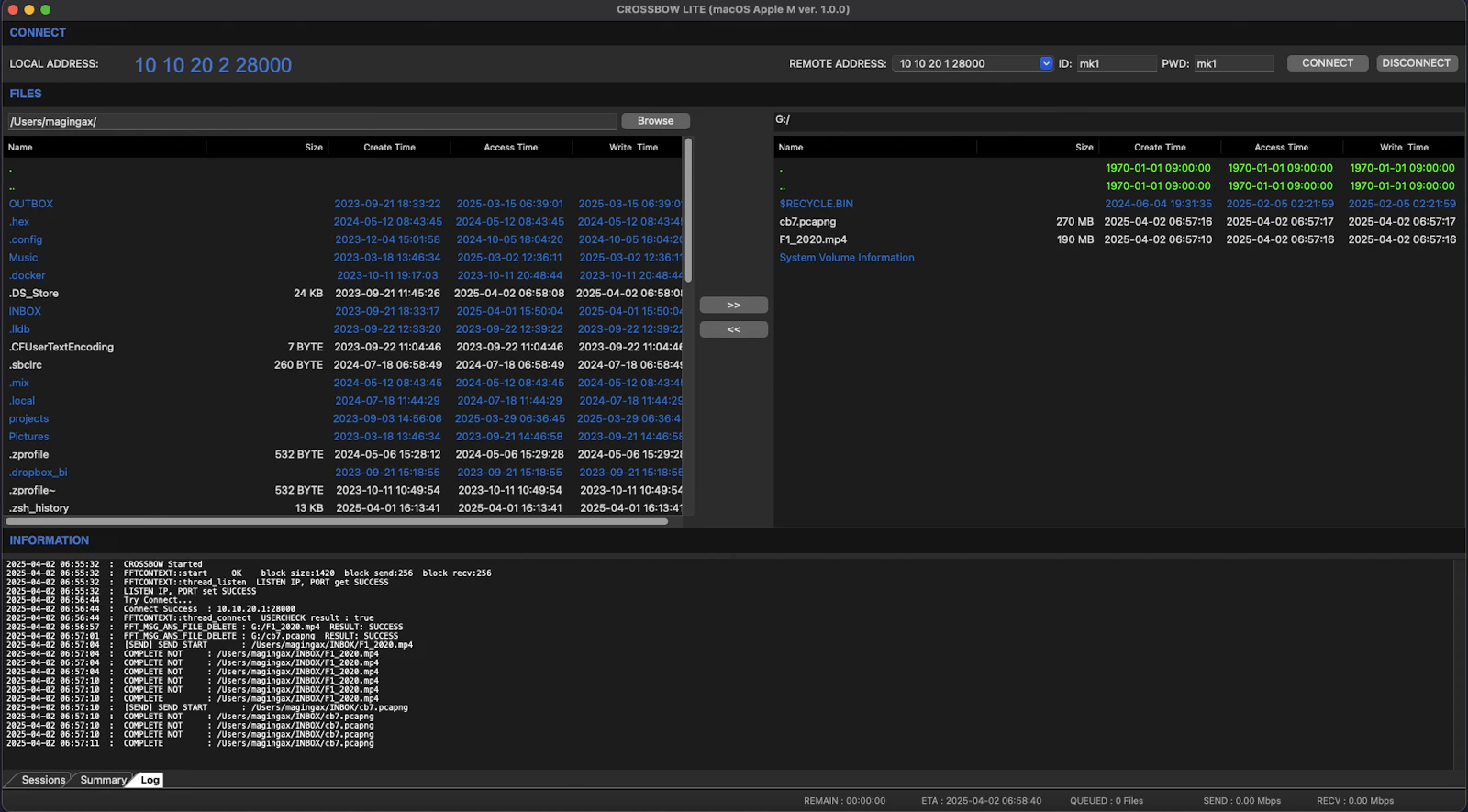 CROSSBOW | Secure UDP File Transfer screenshot 3