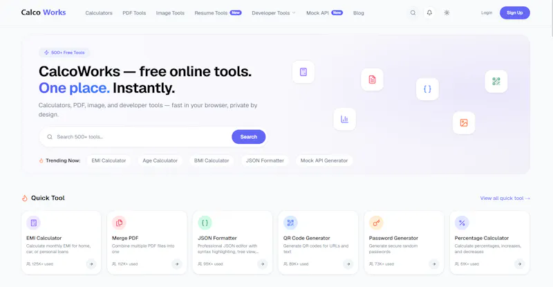CalcoWorks screenshot 1