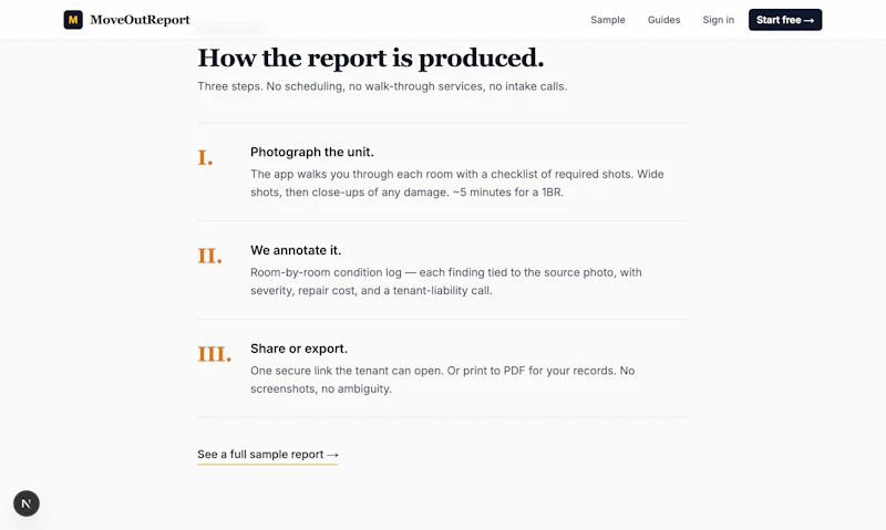 MoveOutReport screenshot 2