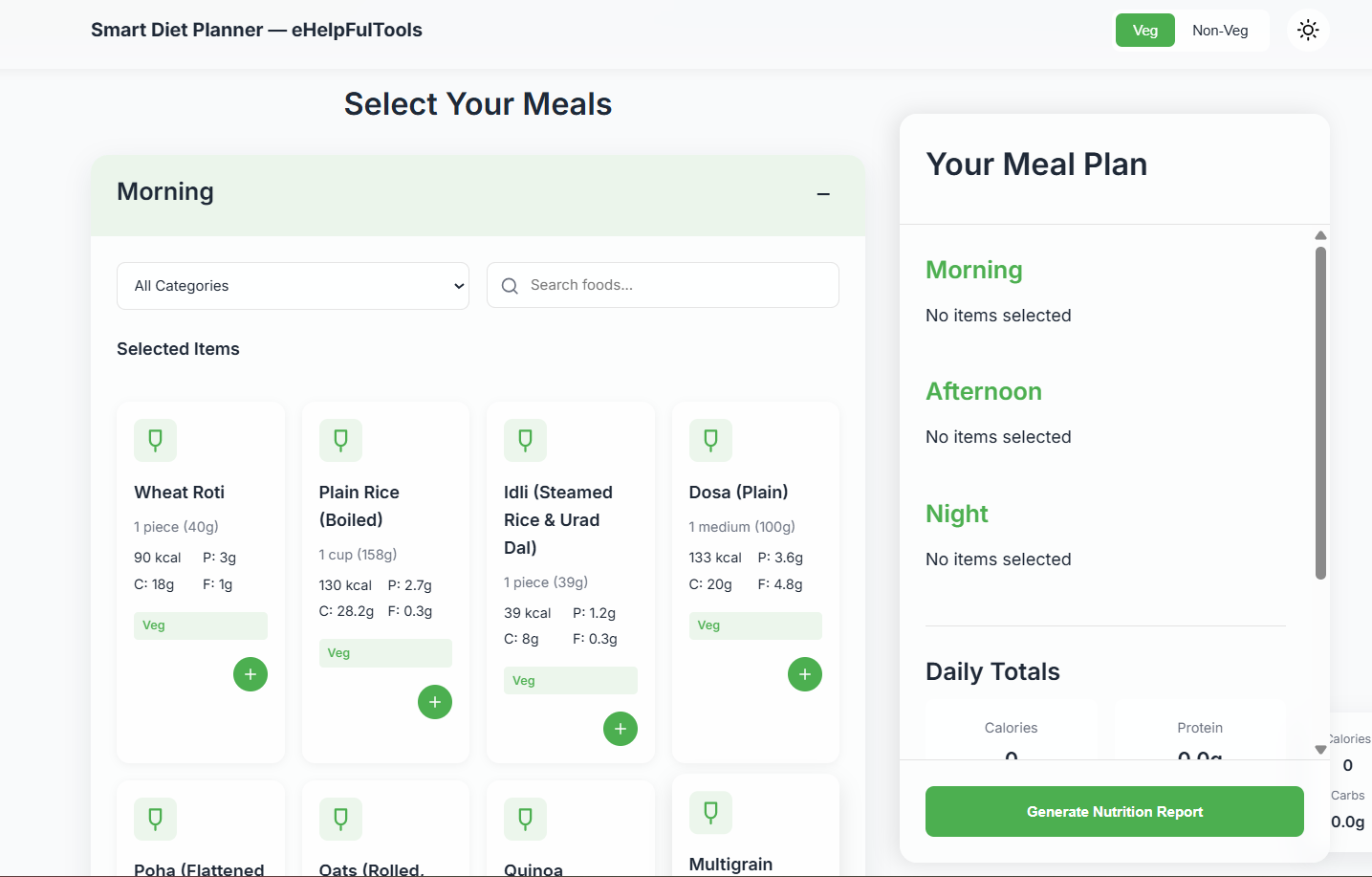 Günlük Diyet Planlayıcı - Kalori Hesap Makinesi - Indian Global Foods ile Akıllı, Ücretsiz ve Kolay Diyet Planlaması medya 1