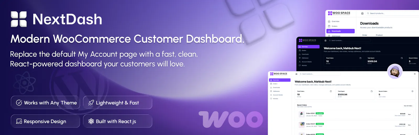 NextDash – Modern Customer Dashboard screenshot 2