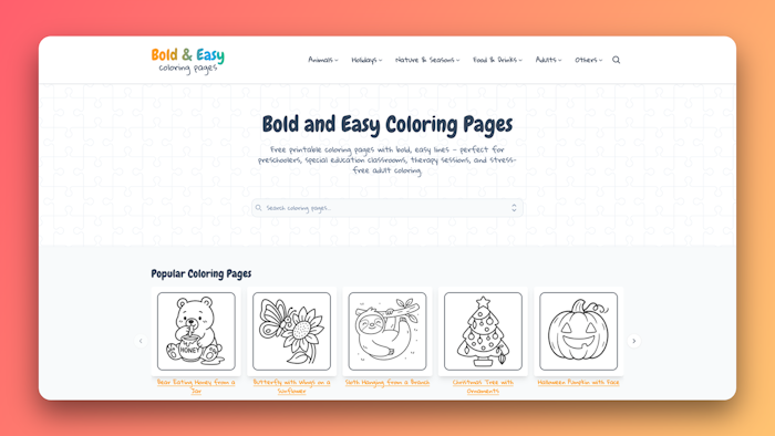 Bold and Easy Coloring Pages产品图