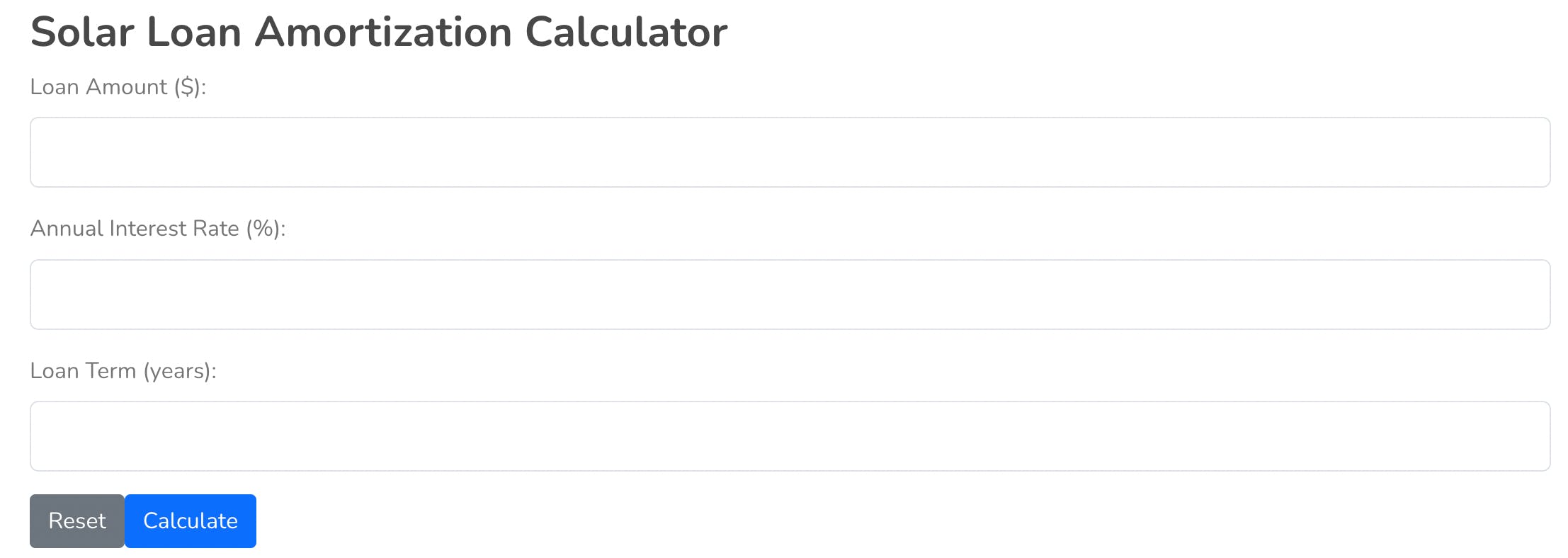 Solar Loan Amortization Calculator media 1