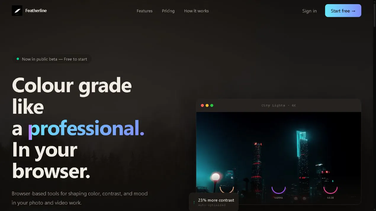 Featherline — Professional Color Grader  gallery image