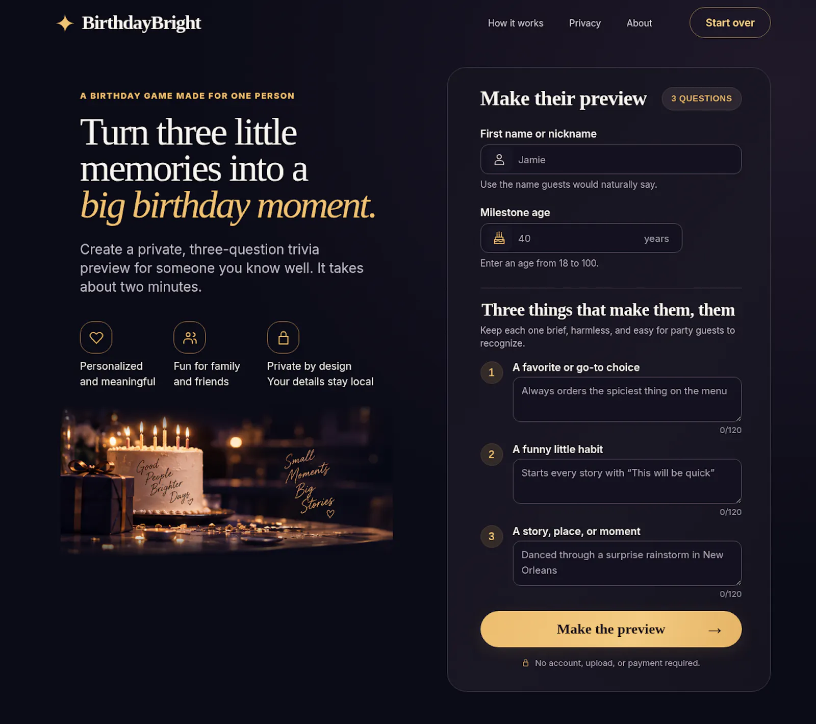 BirthdayBright screenshot 1