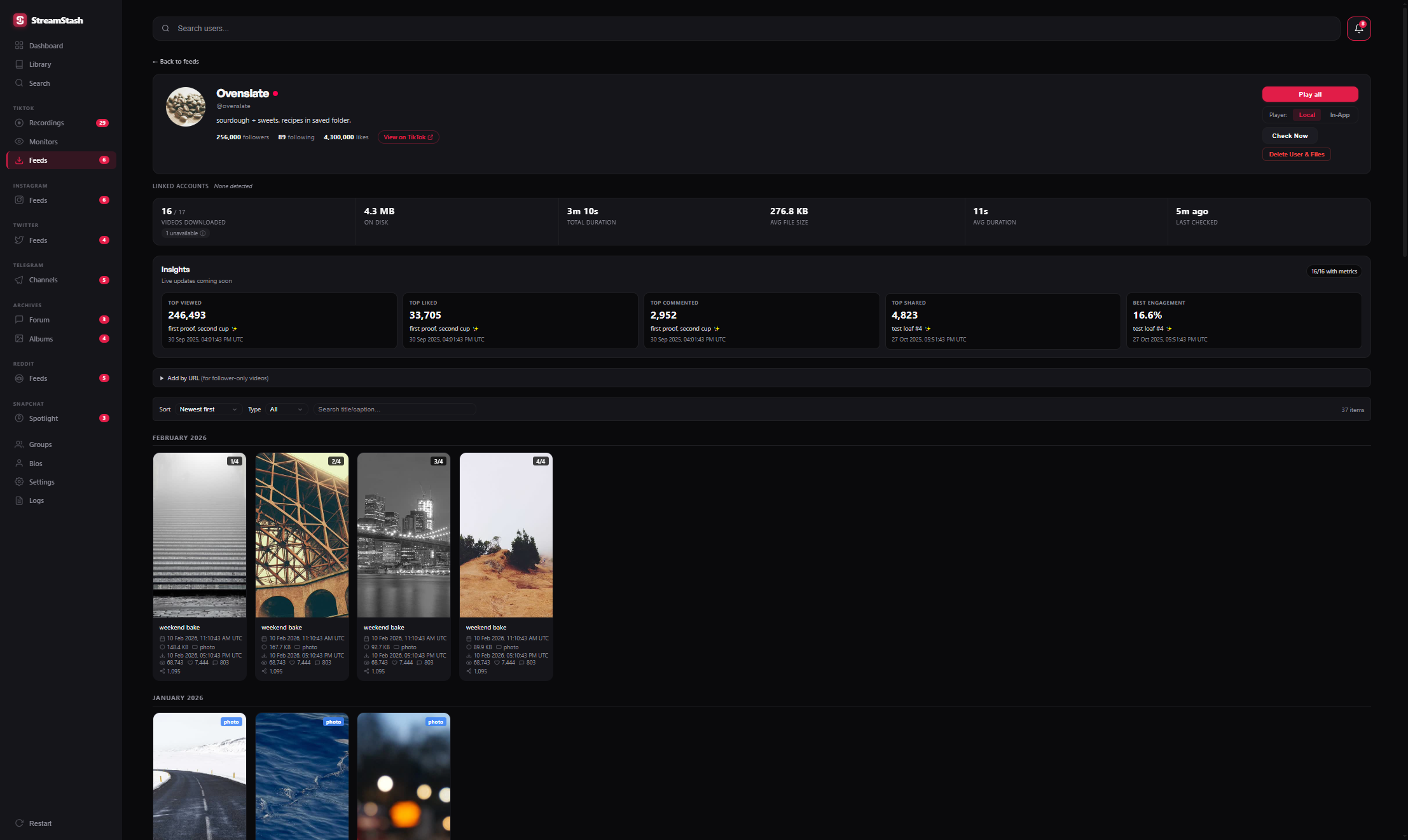 StreamStash gallery image