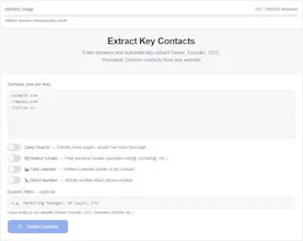 Bulk Contact Finder ā Extract ContactsAI gallery image