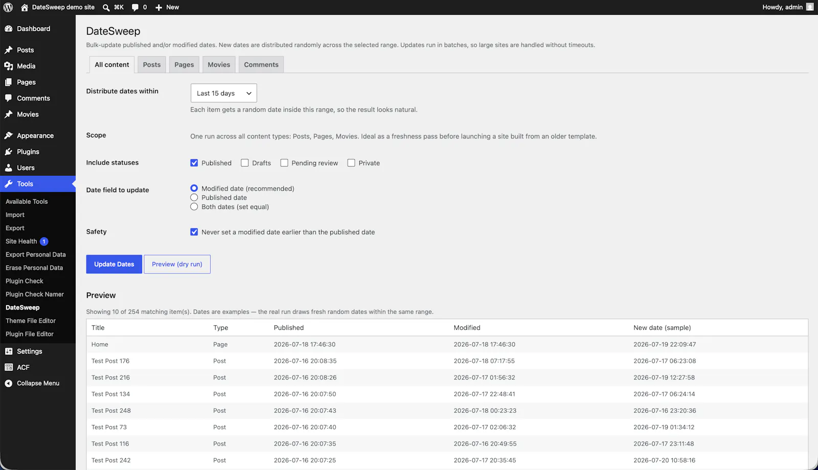 DateSweep screenshot 3