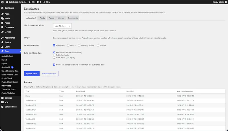 DateSweep screenshot 3