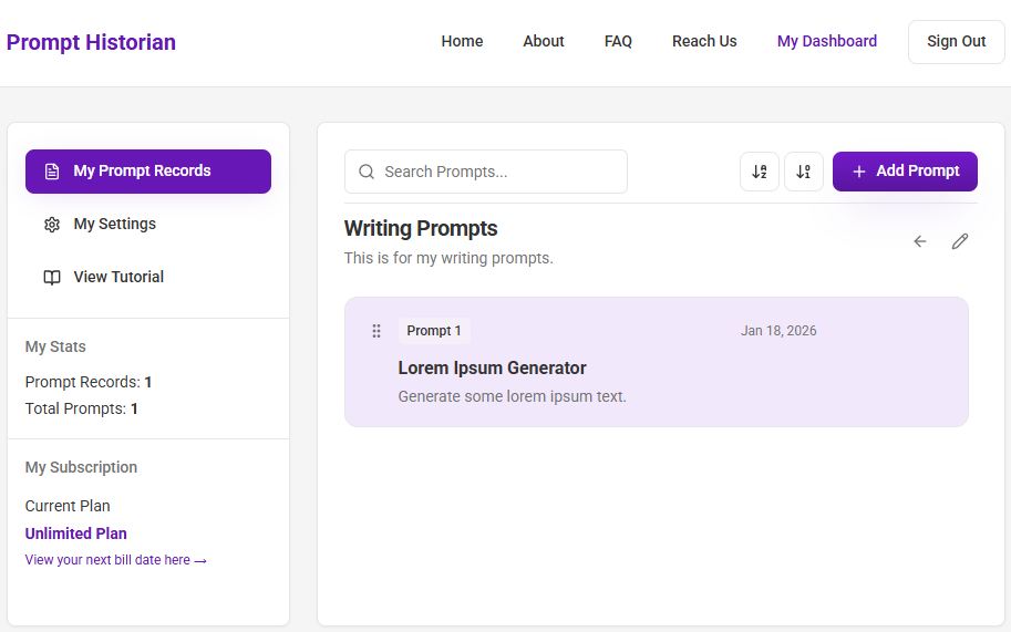 Prompt Historian gallery image