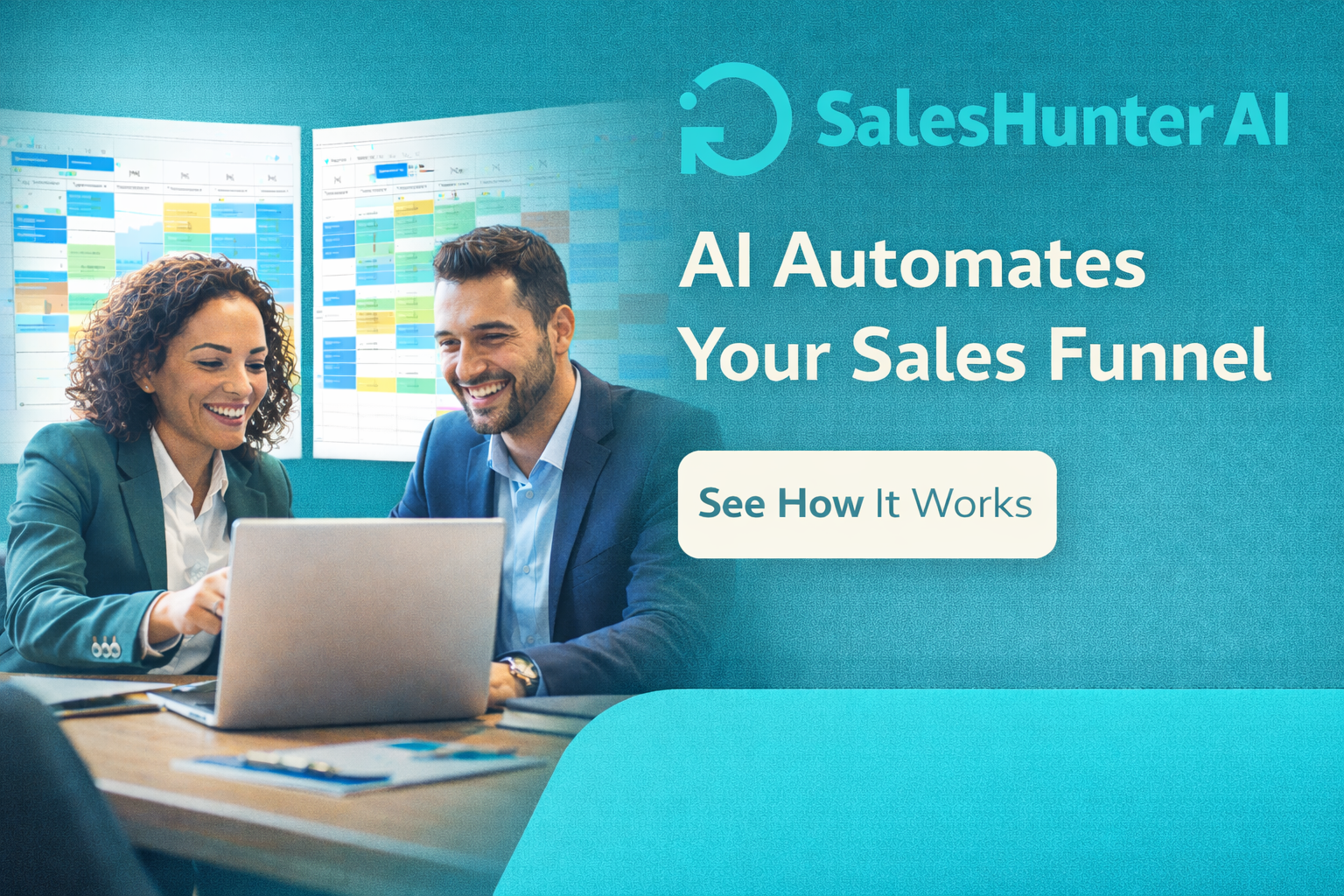 SalesHunter AI - Product Hunt launch logo and brand identity