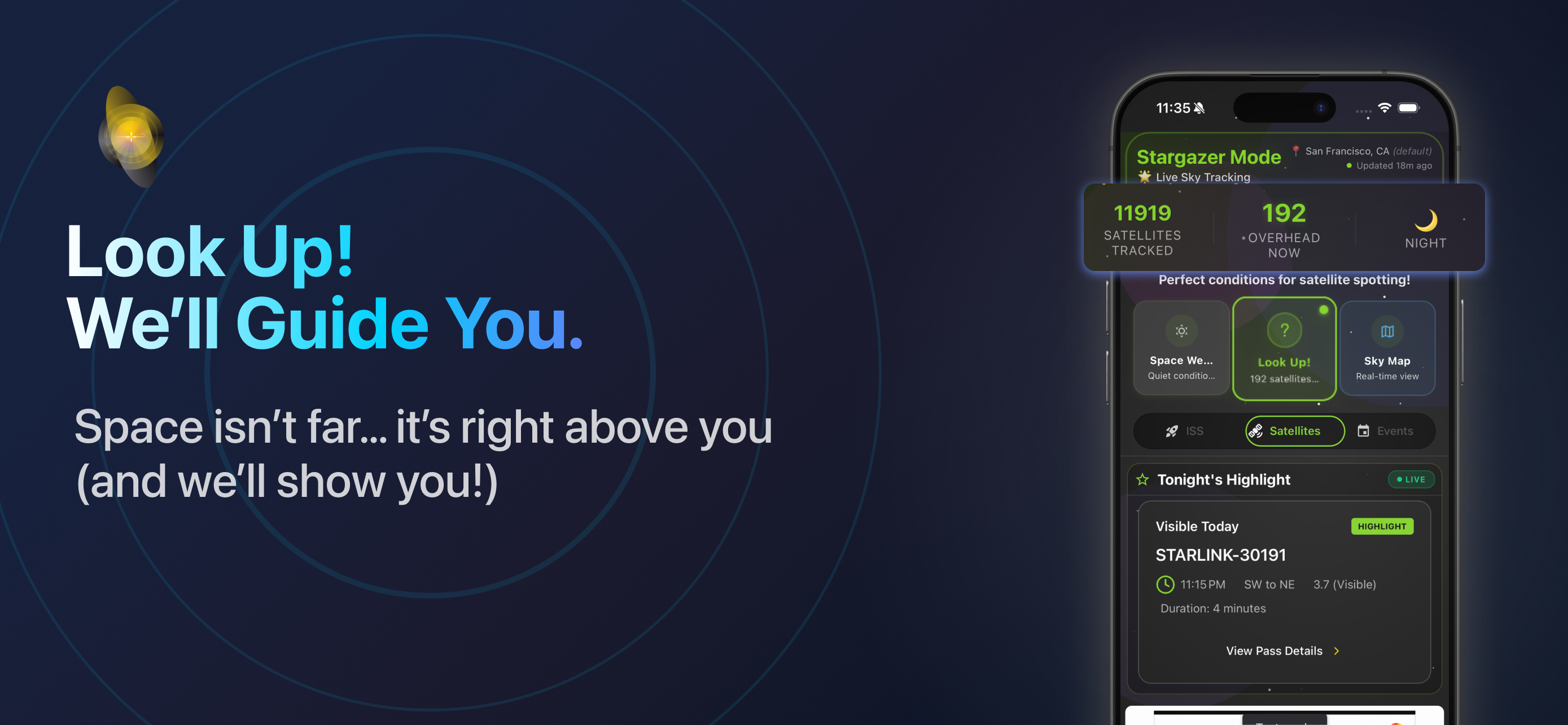 SpaceSight24 - ISS & Satellite Tracker - Screenshot 2 showing product features and functionality