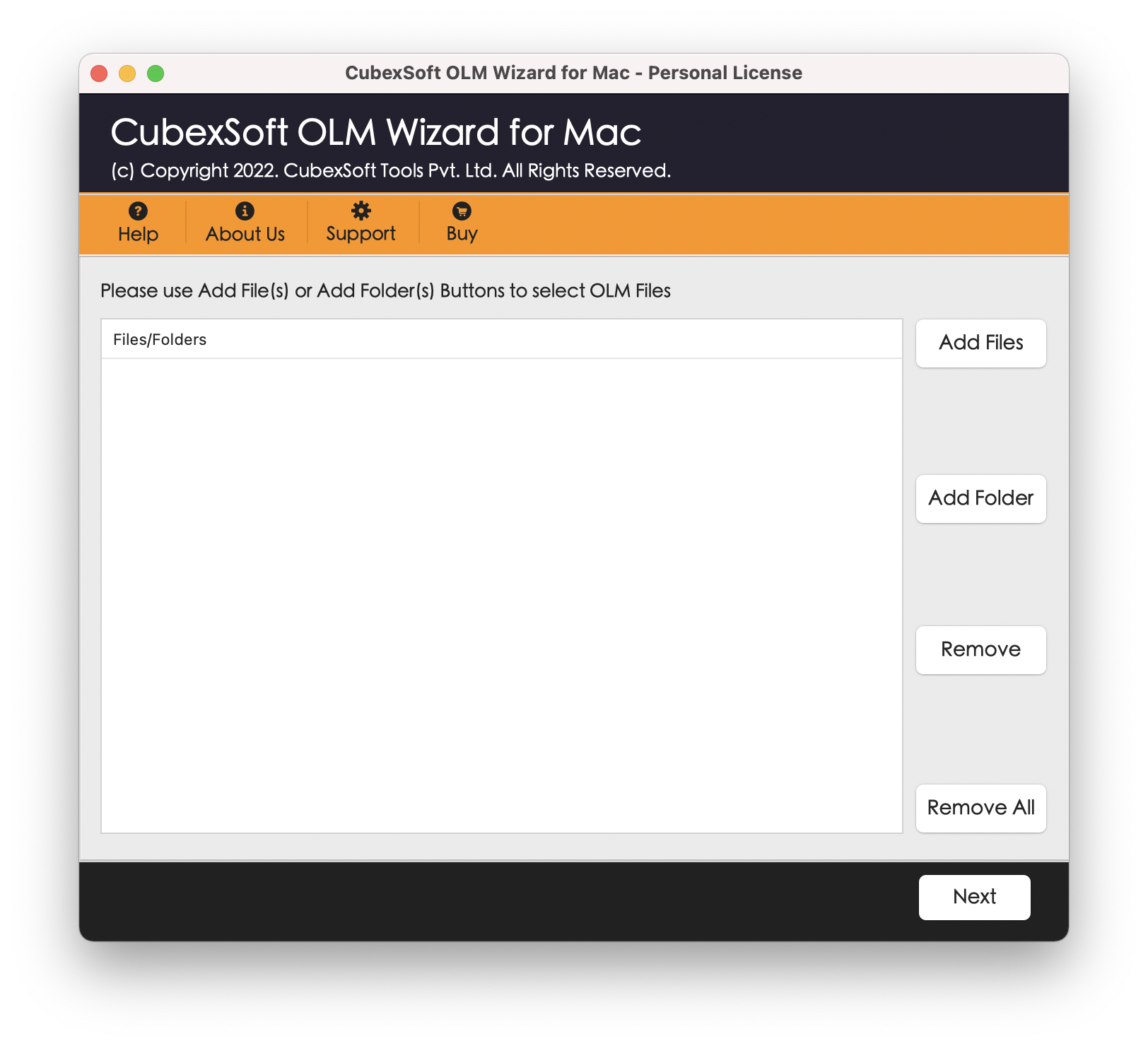 Cubexsoft OLM Converter لنظام التشغيل Mac media 1