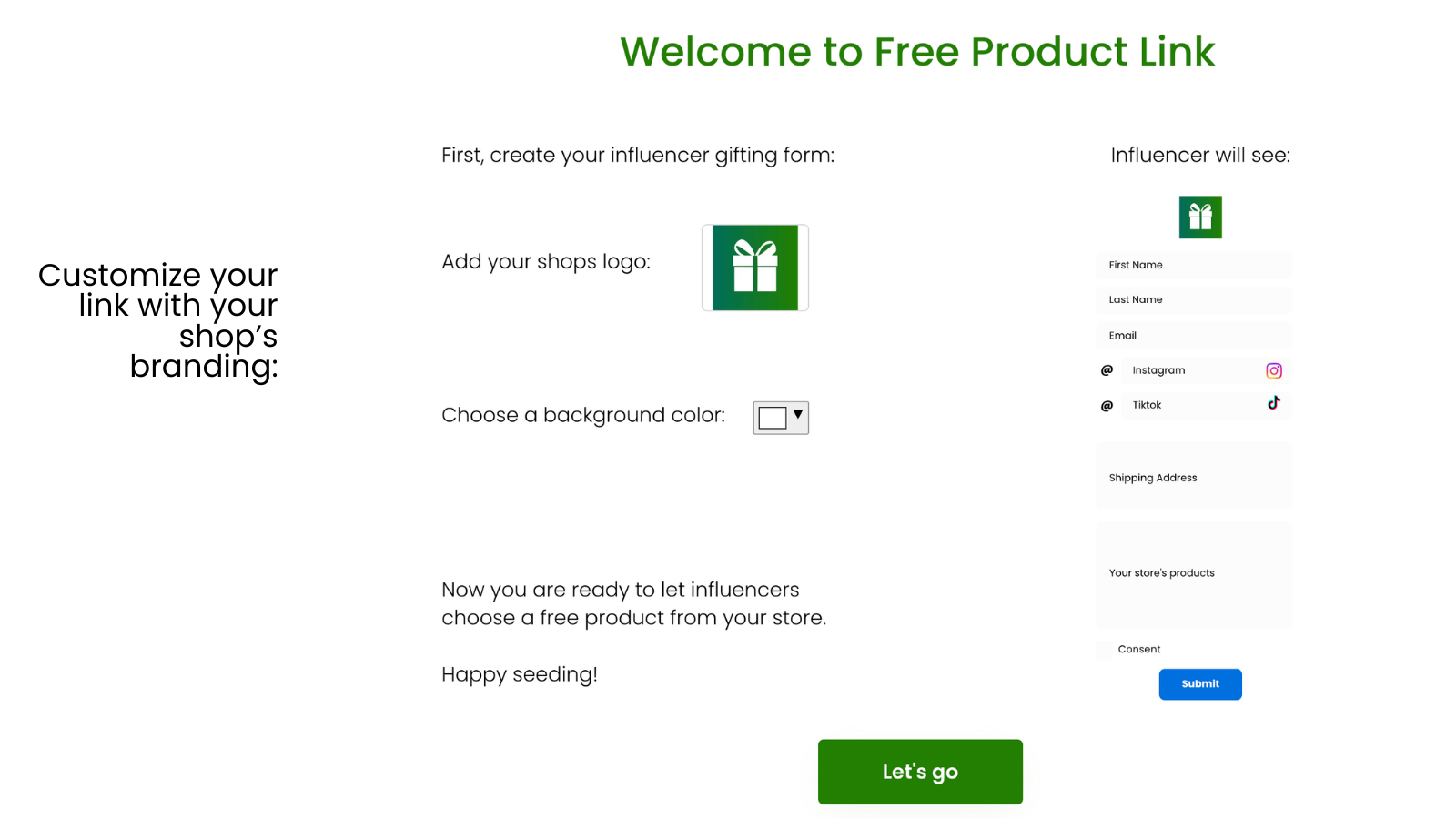 Shopify 앱 - 무료 제품 링크 - DIY 인플 루 언서 선물 미디어 2