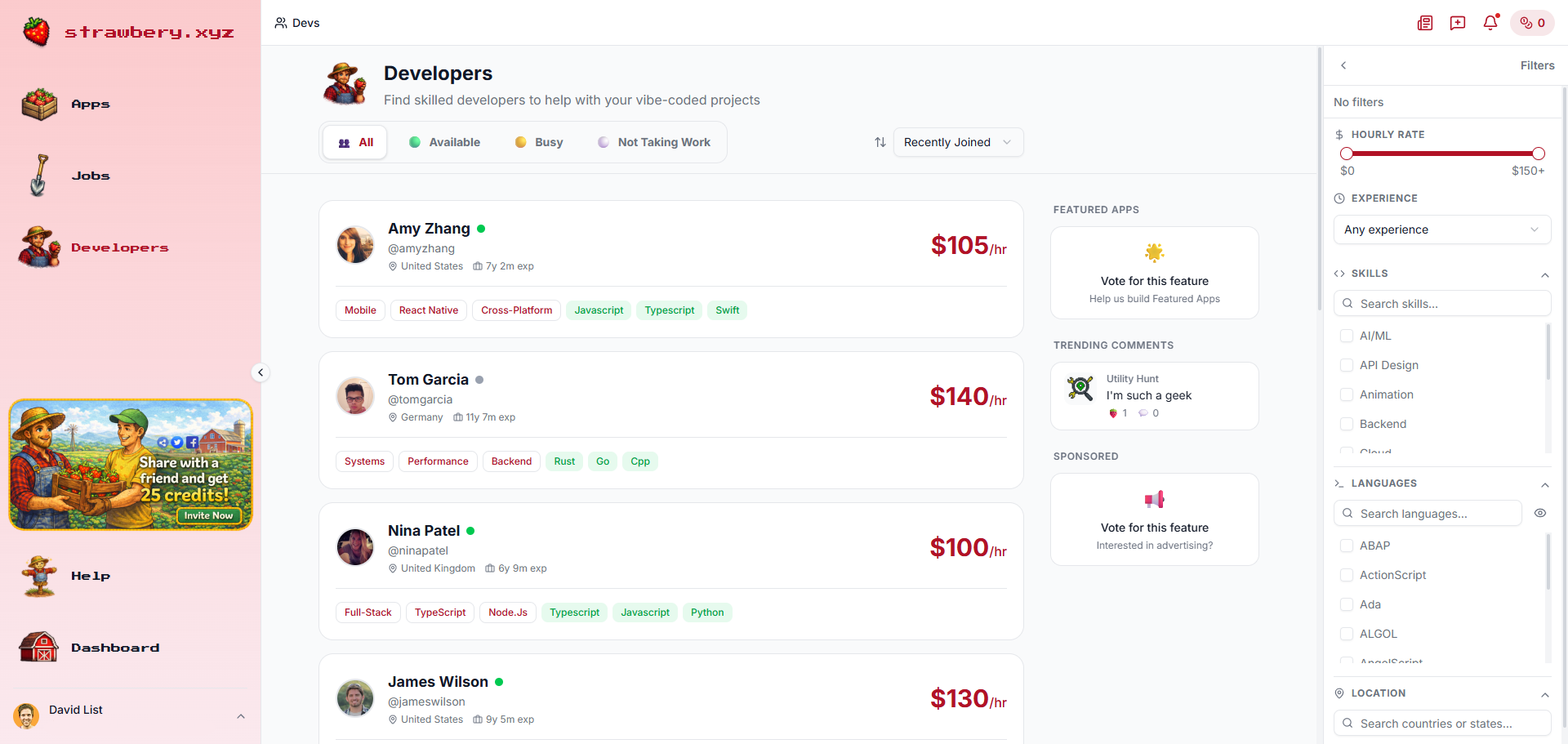 Strawbery - Screenshot 3 showing product features and functionality