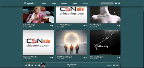 Private music streaming web gallery image