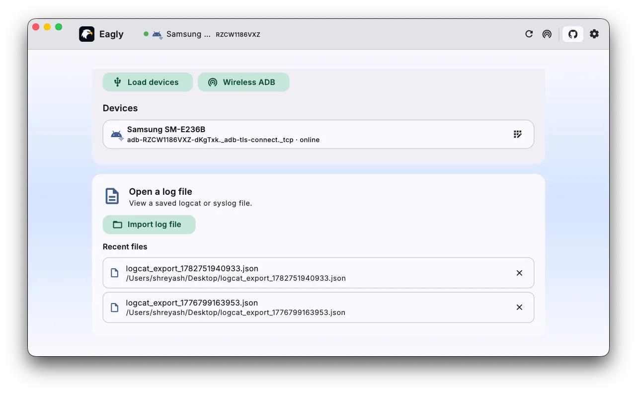 Eagly - Cross Platform Logcat + Console gallery image